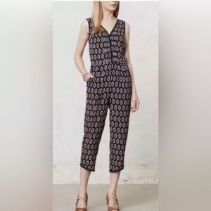 Anthropologie Lilka Bohemain Jumpsuit Romper  with pockets Size Large